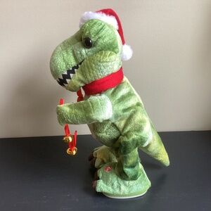 Dancing Holiday T Rex “Twist and Shout” Test and Works 13” Tall Green